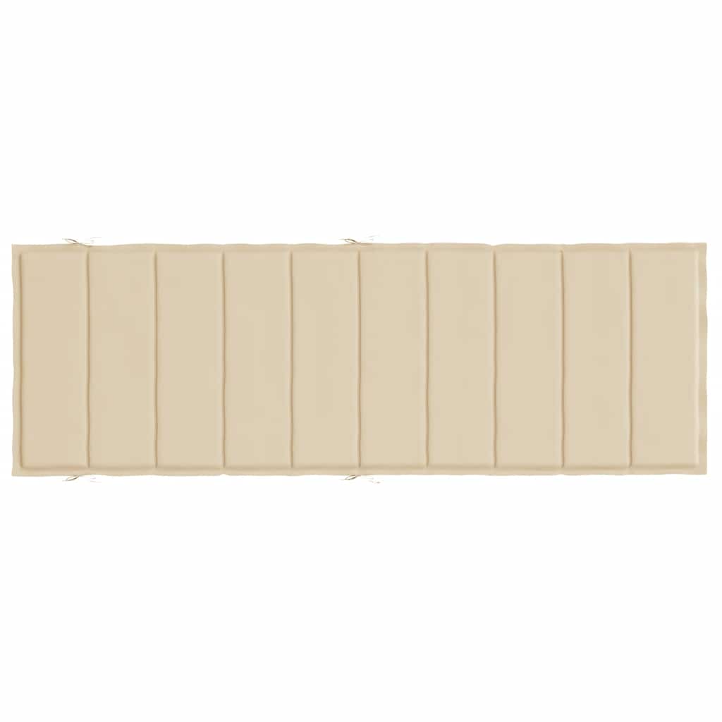 vidaXL Μαξιλάρι Ξαπλώστρας Μπεζ 186x58x4 εκ. από Ύφασμα Oxford