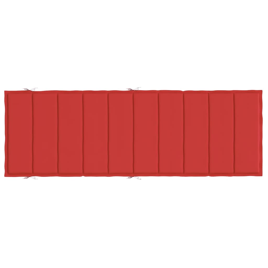 vidaXL Μαξιλάρι Ξαπλώστρας Κόκκινο 186x58x4 εκ. από Ύφασμα Oxford
