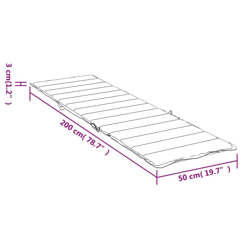 vidaXL Μαξιλάρι Ξαπλώστρας Taupe 200 x 50 x 3εκ. από Ύφασμα Oxford