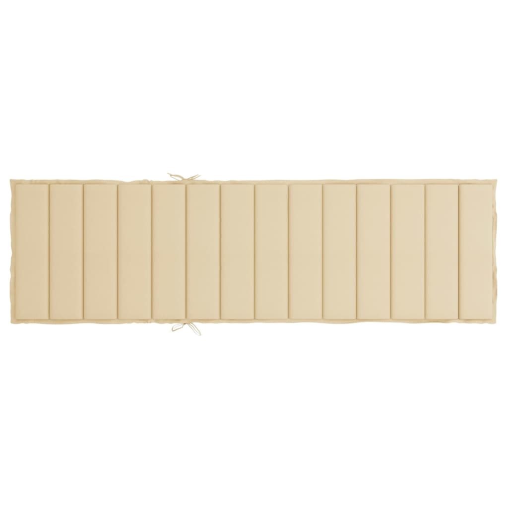 vidaXL Μαξιλάρι Ξαπλώστρας Μπεζ 200 x 60 x 3 εκ. από Ύφασμα Oxford