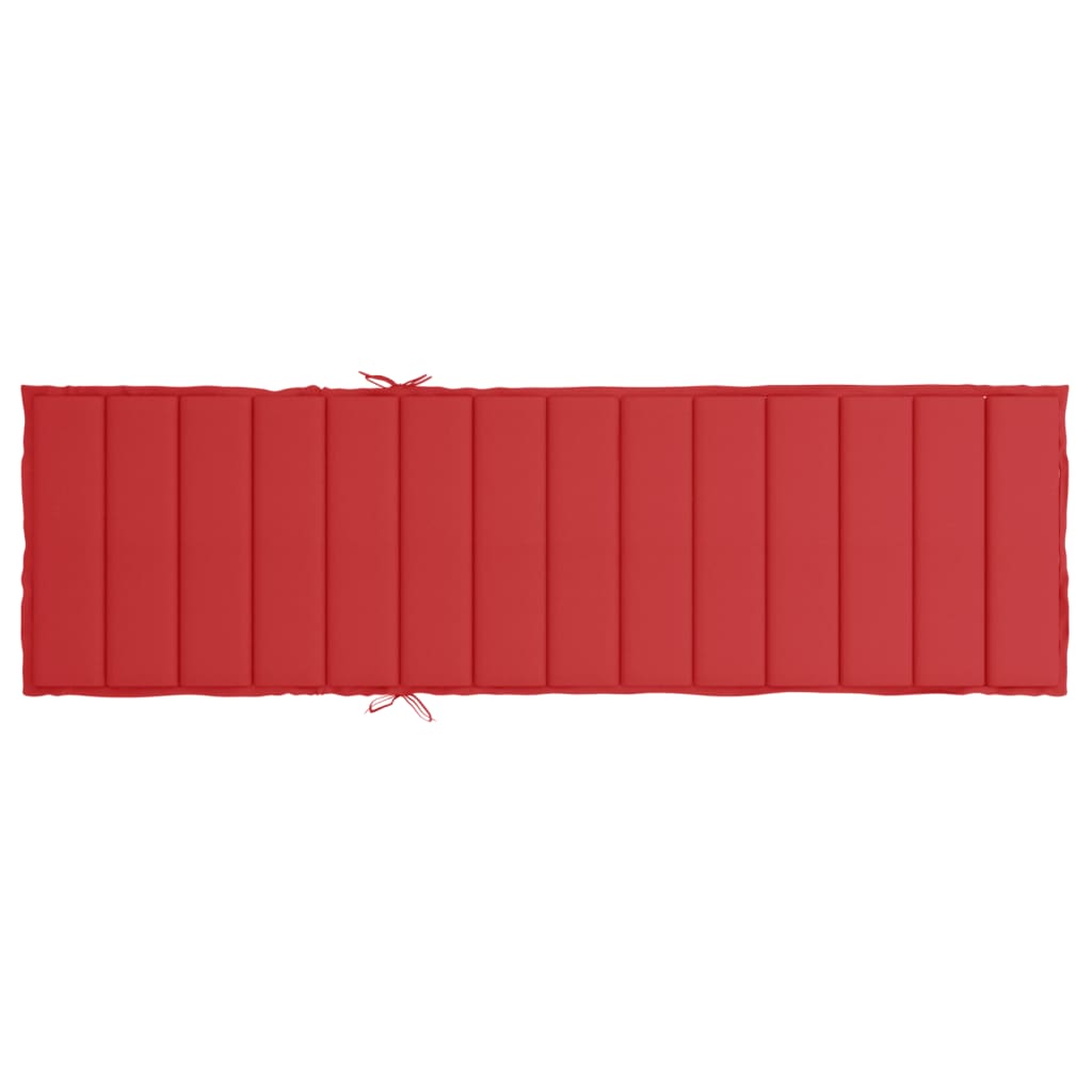 vidaXL Μαξιλάρι Ξαπλώστρας Κόκκινο 200 x 60 x 3 εκ. από Ύφασμα Oxford