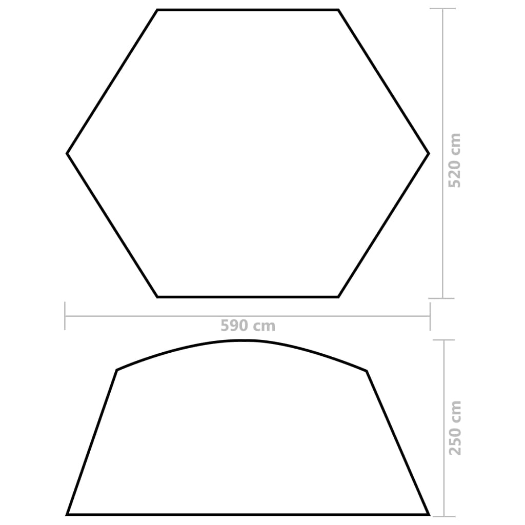 vidaXL Σκίαστρο Πισίνας Κίτρινο 590 x 520 x 250 εκ. Υφασμάτινο