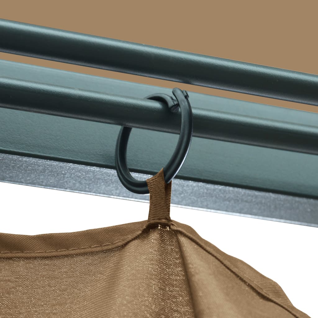 vidaXL Κιόσκι με Κουρτίνα Taupe 300 x 300 εκ. Αλουμινίου