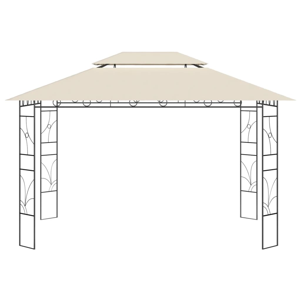 vidaXL Κιόσκι Κρεμ 4 x 3 x 2,7 μ. 160 γρ./μ²