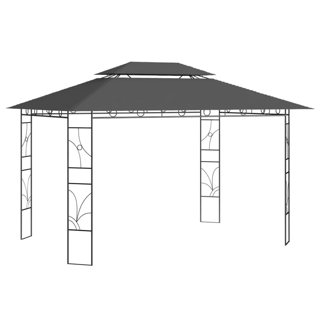 vidaXL Κιόσκι Ανθρακί 4 x 3 x 2,7 μ. 160 γρ./μ²