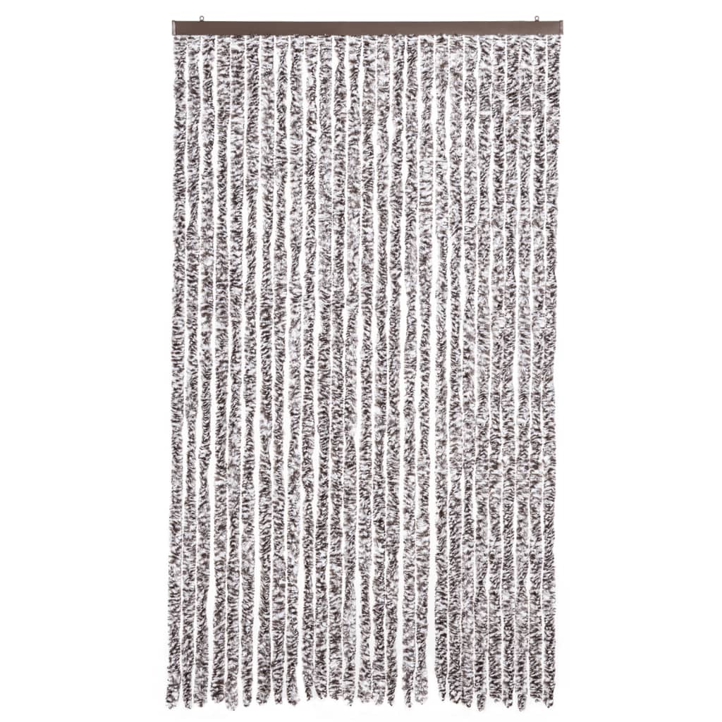 vidaXL Σήτα - Κουρτίνα Πόρτας Καφέ / Μπεζ 118 x 220 εκ. από Σενίλ