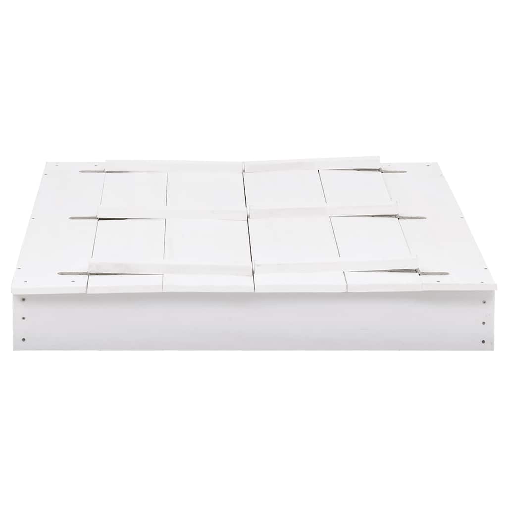 vidaXL Αμμοδόχος Λευκή 95 x 90 x 15 εκ. από Ξύλο Ελάτης