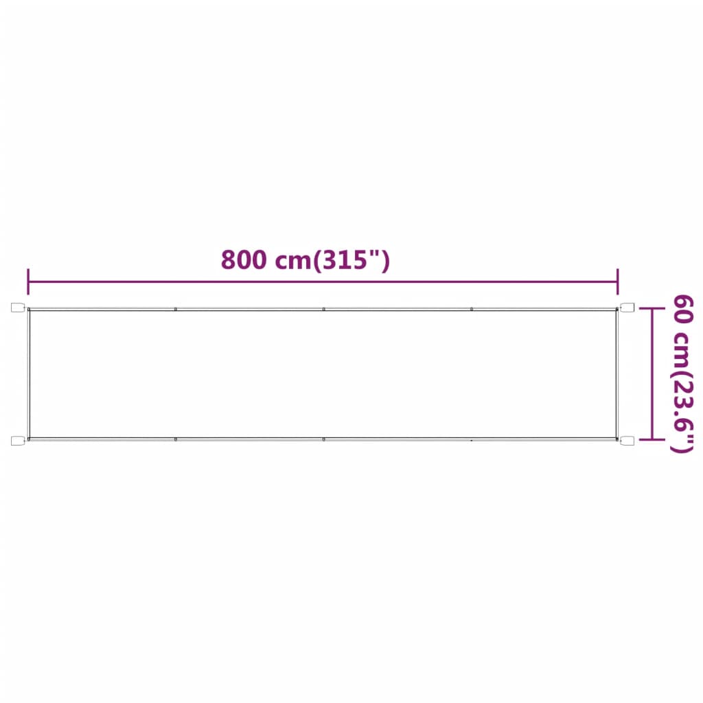 vidaXL Τέντα Κάθετη Ανθρακί 60 x 800 εκ. από Ύφασμα Oxford