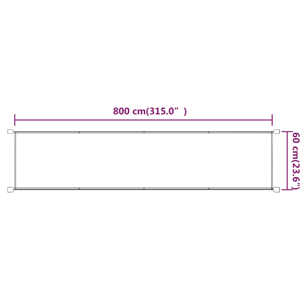 vidaXL Τέντα Κάθετη Τερακότα 60 x 800 εκ. από Ύφασμα Oxford
