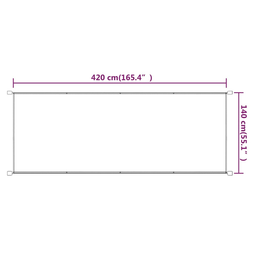 vidaXL Τέντα Κάθετη Τερακότα 140 x 420 εκ. από Ύφασμα Oxford