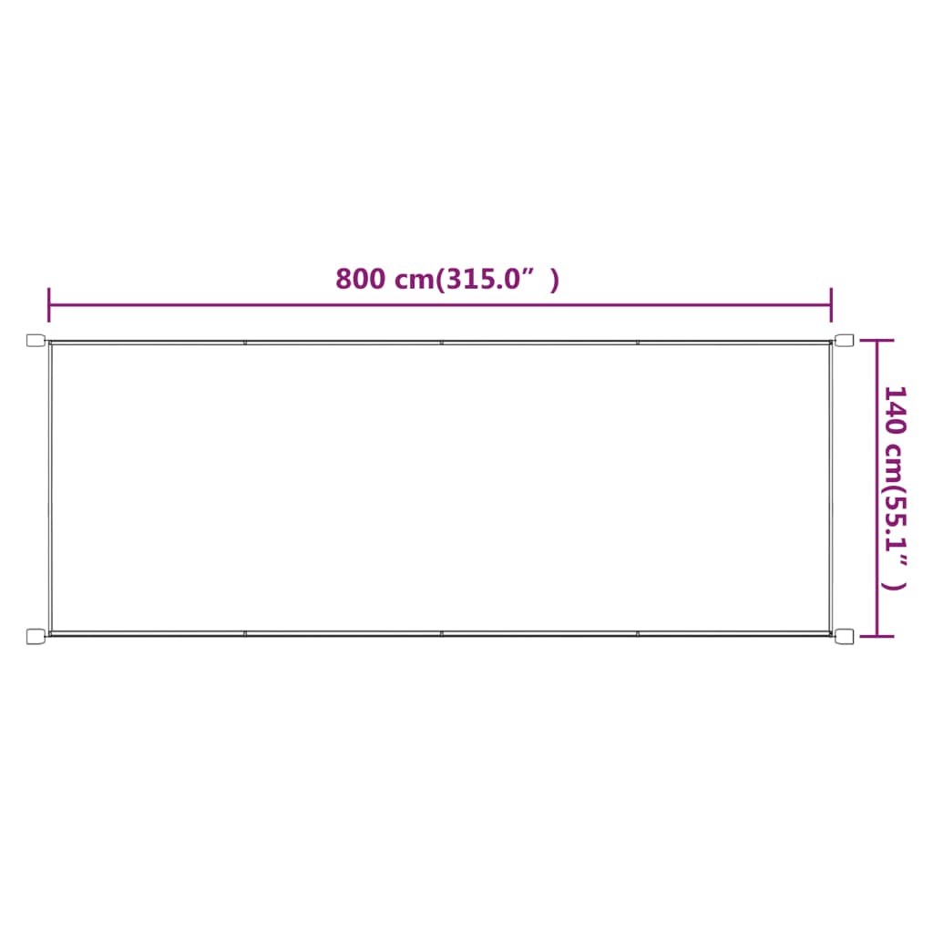 vidaXL Τέντα Κάθετη Taupe 140 x 800 εκ. από Ύφασμα Oxford