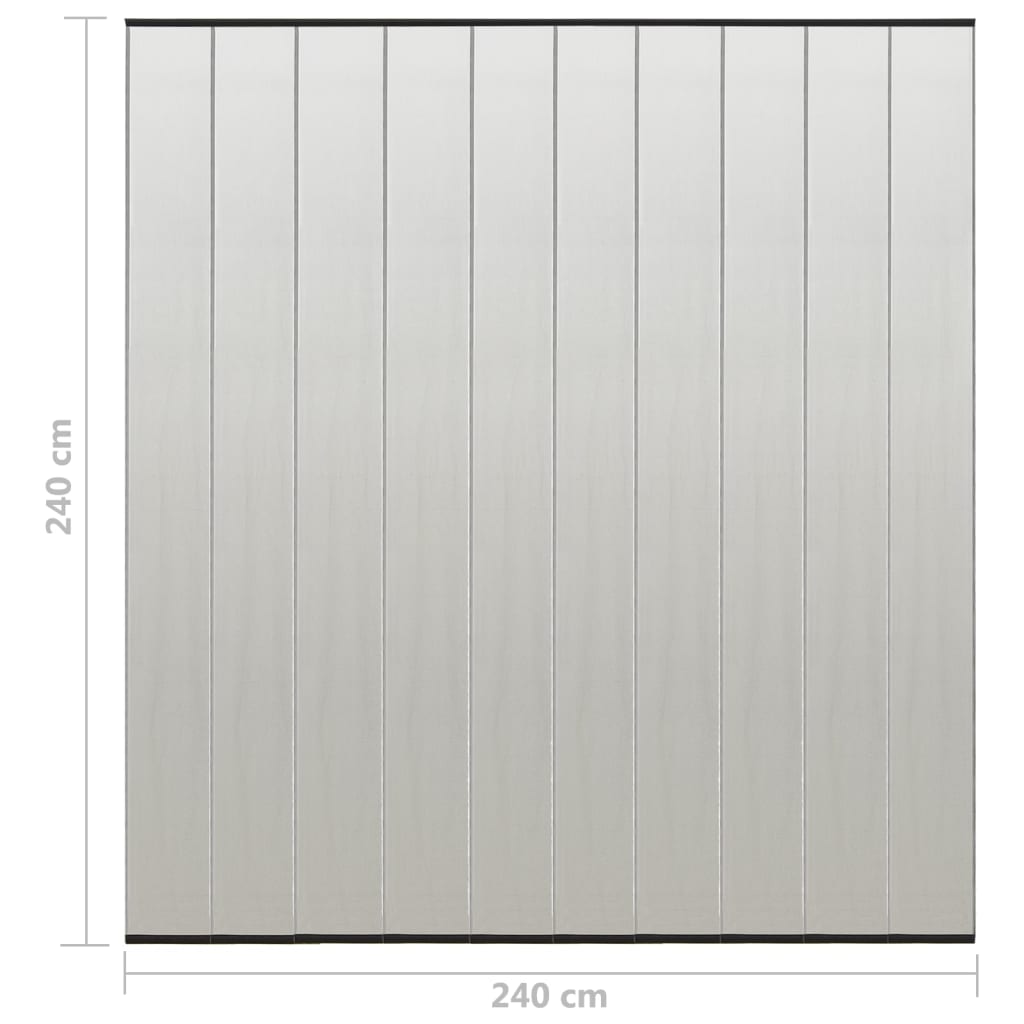 vidaXL Σήτα Πόρτας Κουρτίνα 10 Τεμαχίων Μαύρη 240 x 240 εκ.