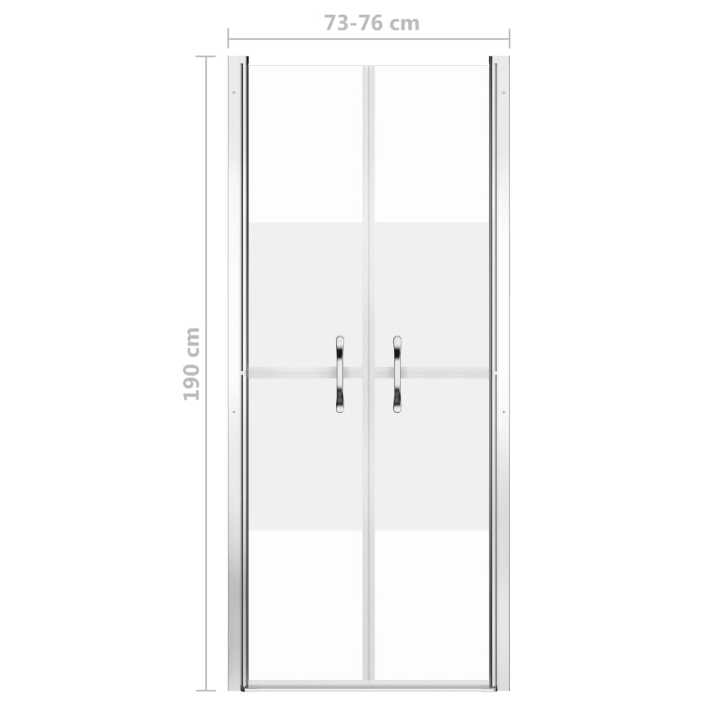 vidaXL Πόρτα Ντουζιέρας με Σχέδιο Αμμοβολής 76 x 190 εκ. από ESG