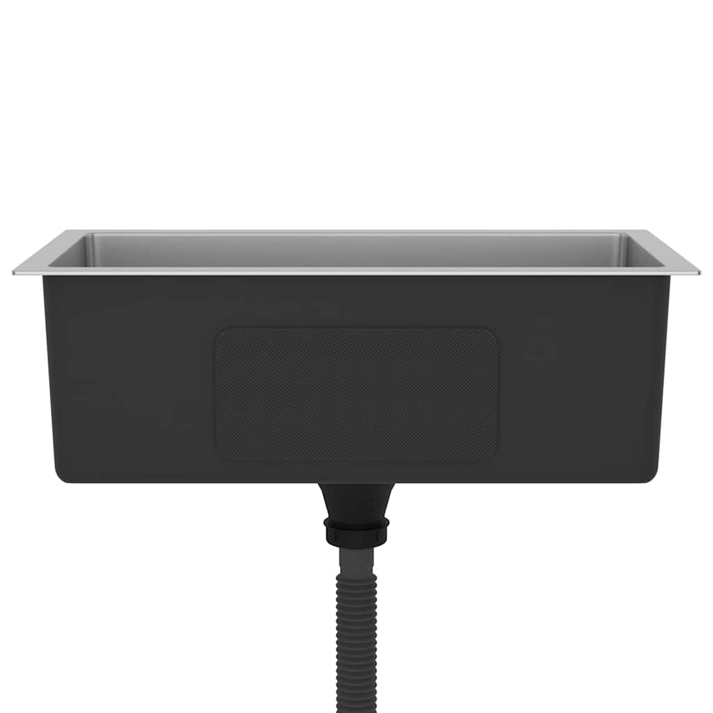 vidaXL Νεροχύτης Κουζίνας Χειροποίητος από Ανοξείδωτο Ατσάλι