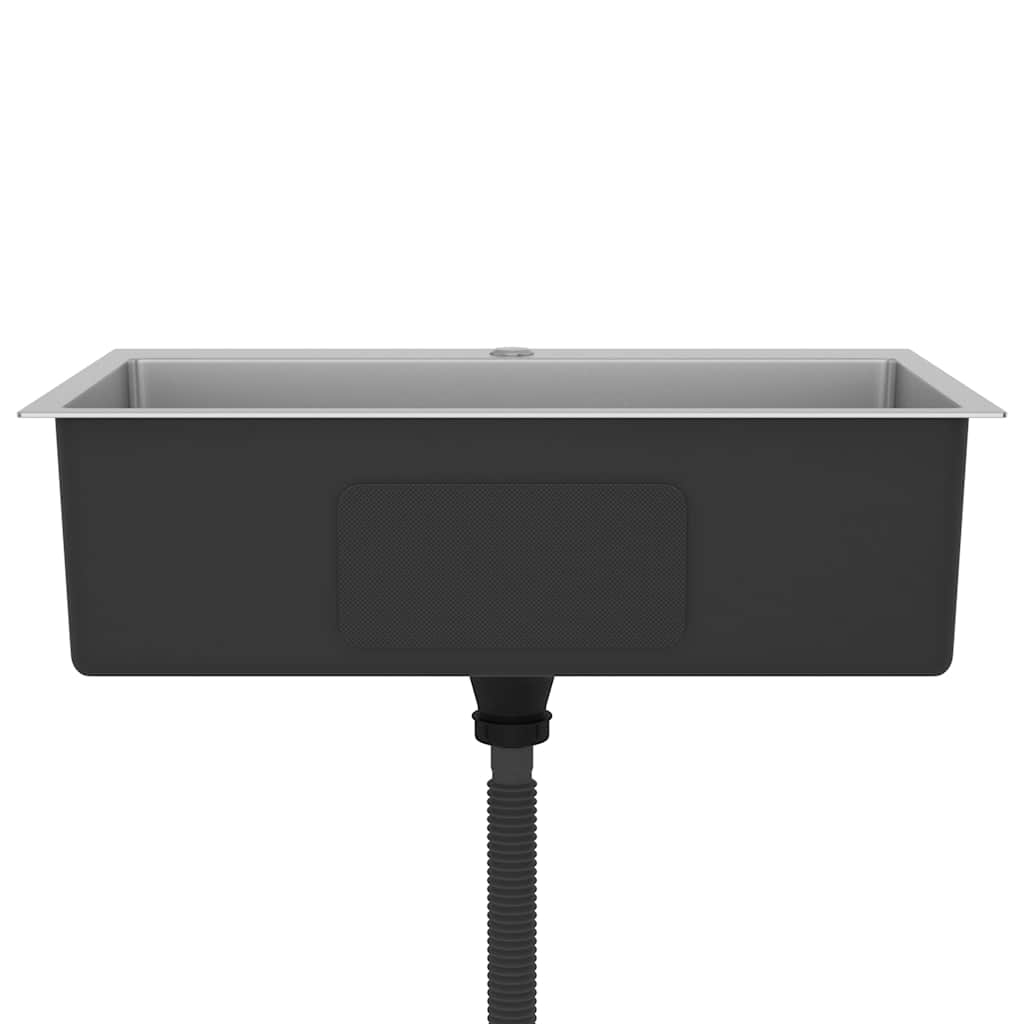 vidaXL Νεροχύτης Κουζίνας Χειροποίητος από Ανοξείδωτο Ατσάλι