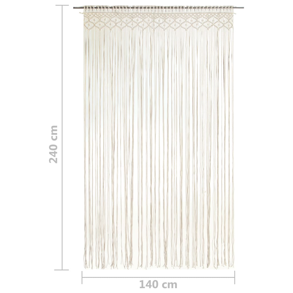 vidaXL Κουρτίνα Μακραμέ 140 x 240 εκ. Βαμβακερή