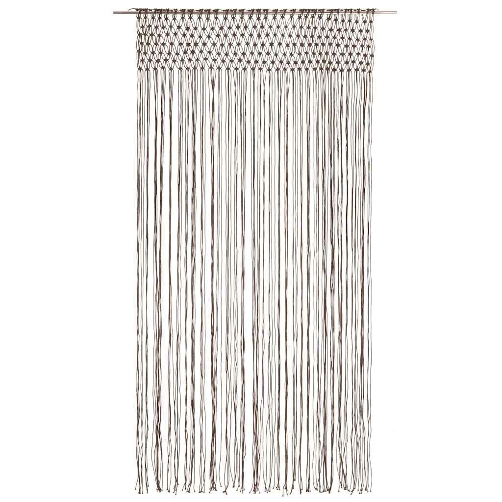 vidaXL Κουρτίνα Μακραμέ Taupe 140 x 240 εκ. Βαμβακερή