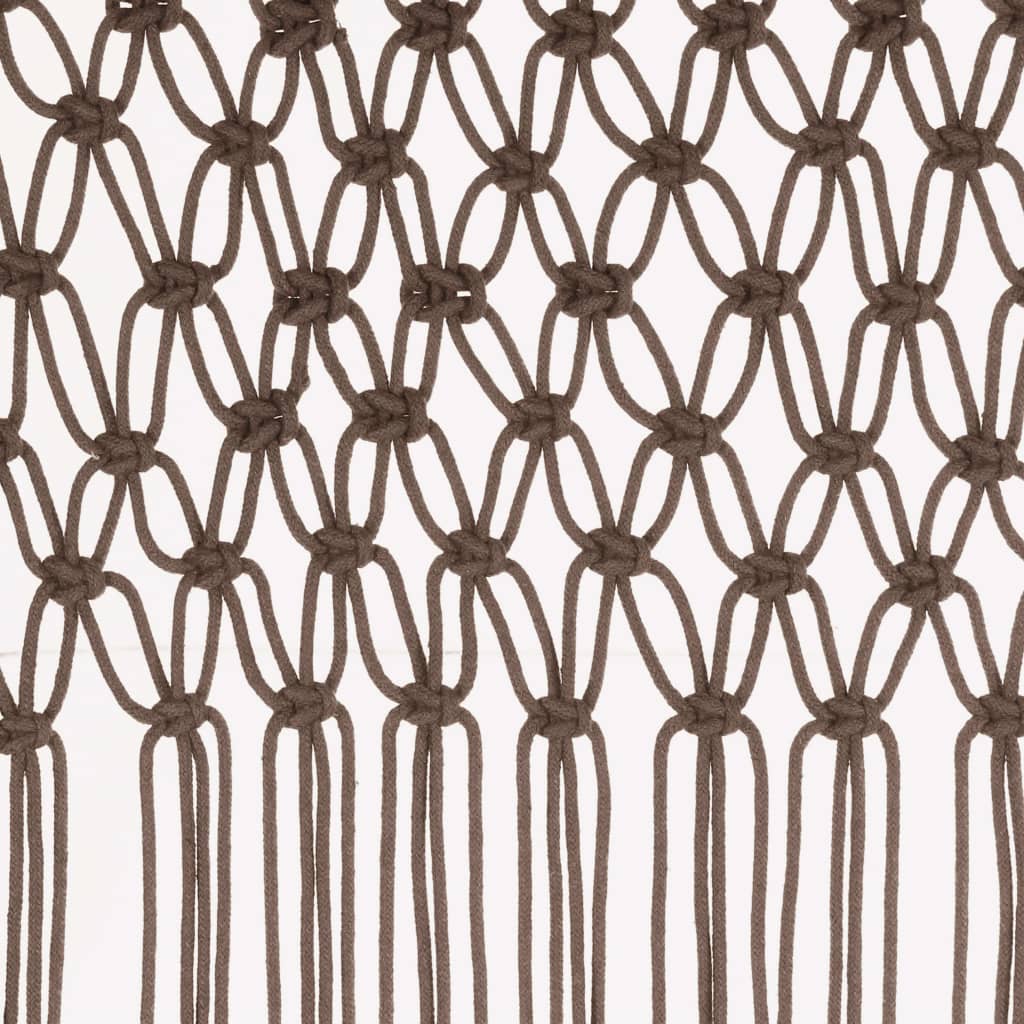 vidaXL Κουρτίνα Μακραμέ Taupe 140 x 240 εκ. Βαμβακερή