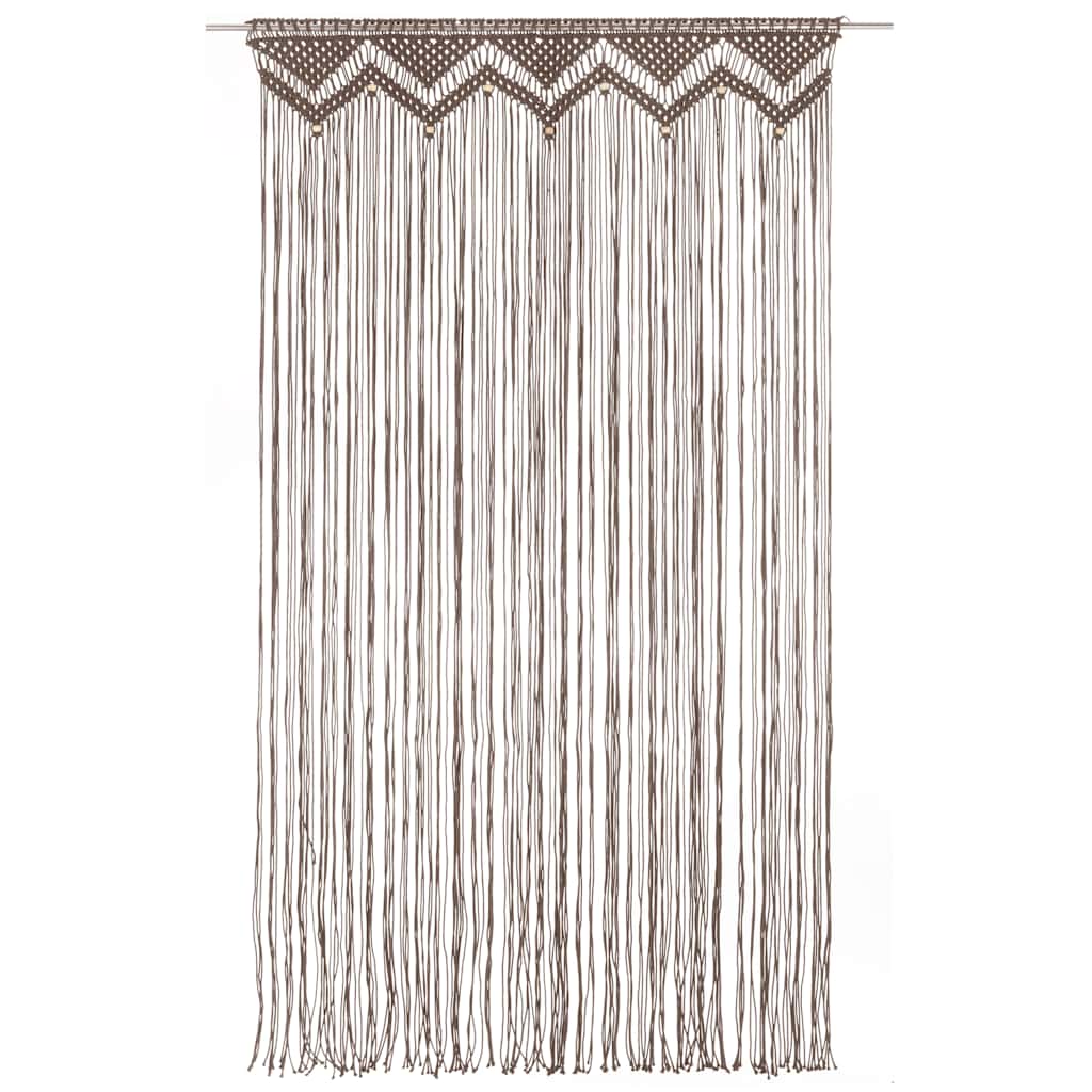 vidaXL Κουρτίνα Μακραμέ Taupe 140 x 240 εκ. Βαμβακερή