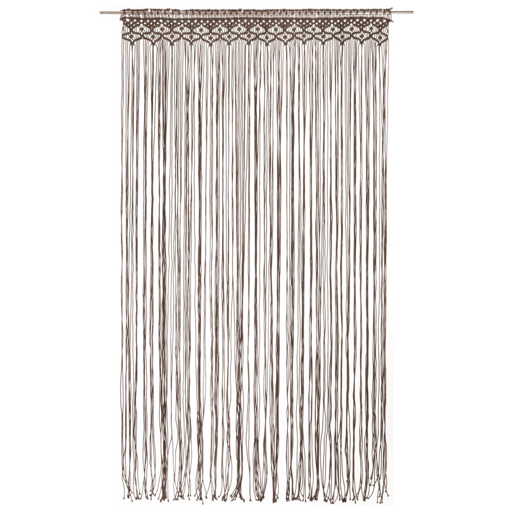 vidaXL Κουρτίνα Μακραμέ Taupe 140 x 240 εκ. Βαμβακερή