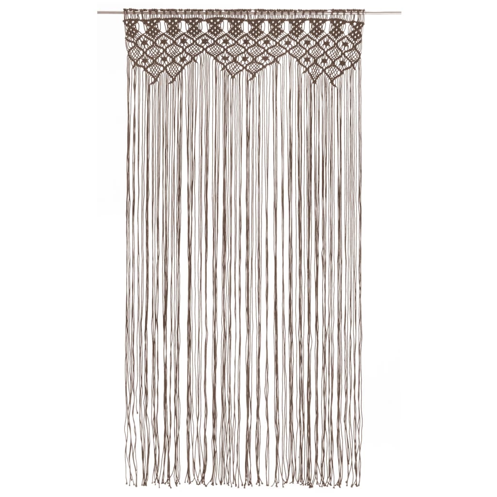 vidaXL Κουρτίνα Μακραμέ Taupe 140 x 240 εκ. Βαμβακερή