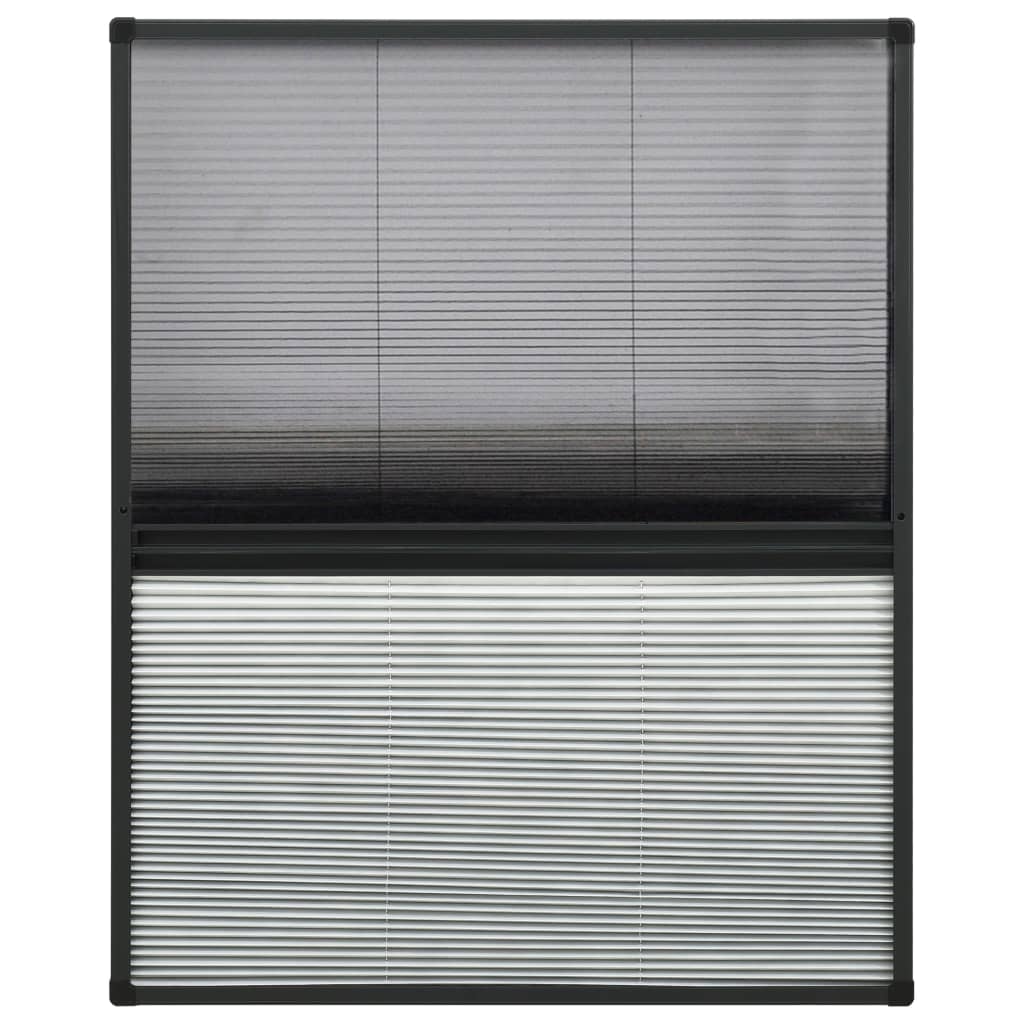 vidaXL Σήτα Παραθύρου Πλισέ με Σκίαστρο 80 x 100 εκ. Αλουμινίου