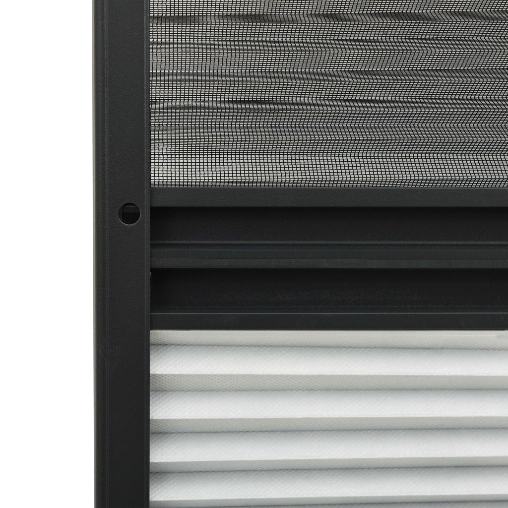 vidaXL Σήτα Παραθύρου Πλισέ με Σκίαστρο 80 x 120 εκ. Αλουμινίου