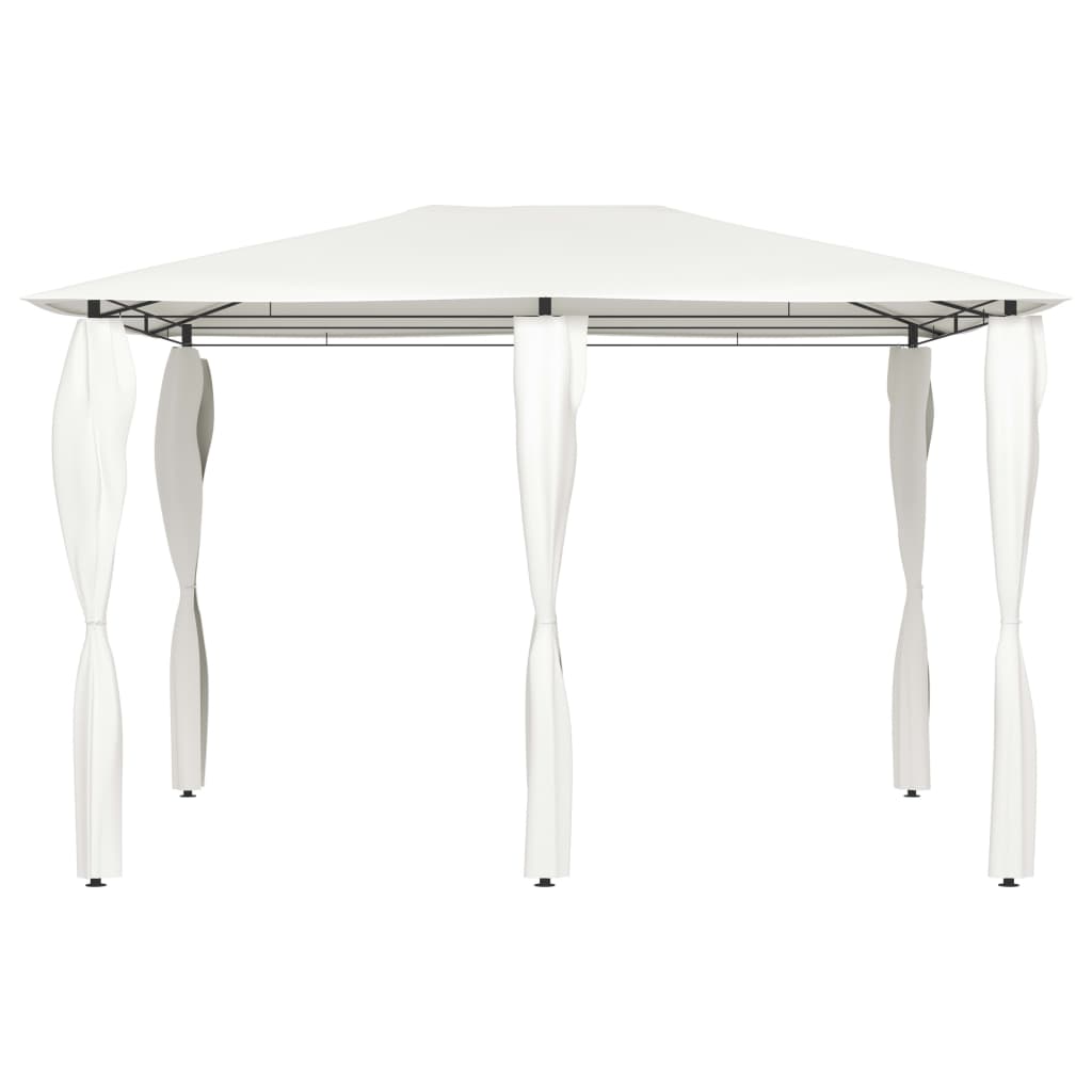 vidaXL Κιόσκι με Καλύμματα Στύλων Κρεμ 3 x 4 x 2,6 μ. 160 γρ./μ²