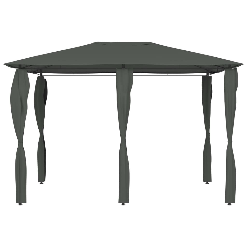 vidaXL Κιόσκι με Καλύμματα Στύλων Ανθρακί 3 x 4 x 2,6 μ. 160 γρ./μ²