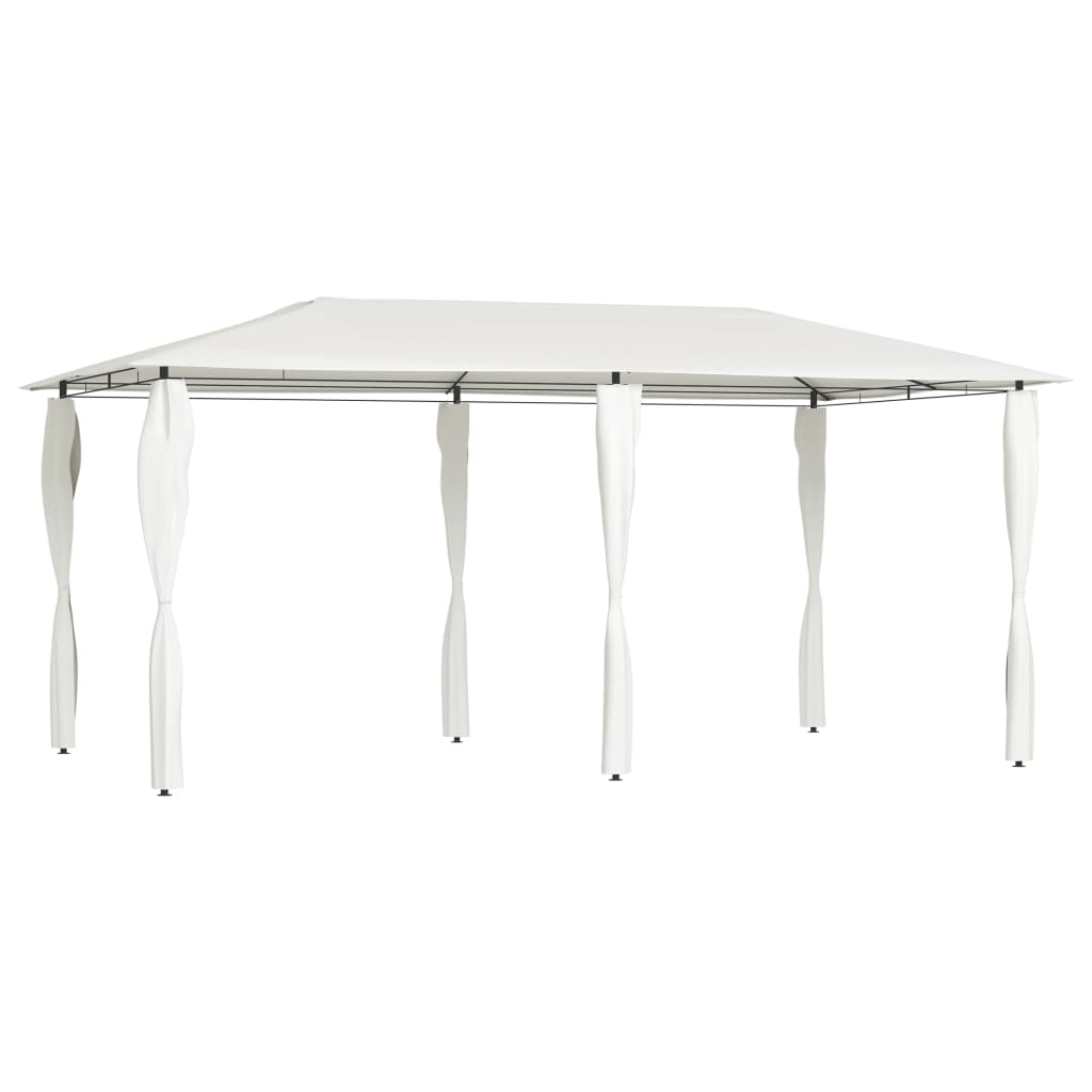 vidaXL Κιόσκι με Καλύμματα Στύλων Κρεμ 2,98x5,3x2,59 μ. 160 γρ./μ²