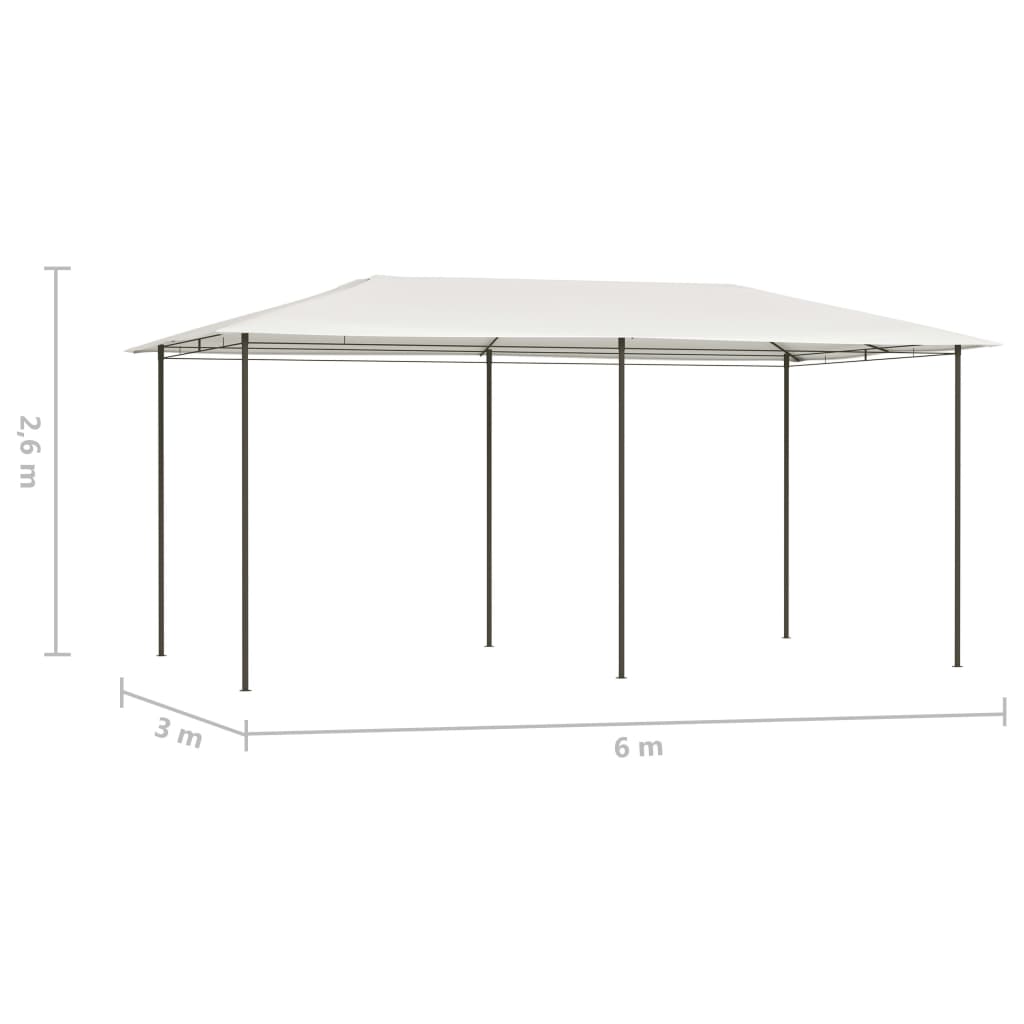 vidaXL Κιόσκι Κρεμ 2,98 x 5,3 x 2,59 μ. 160 γρ./μ²