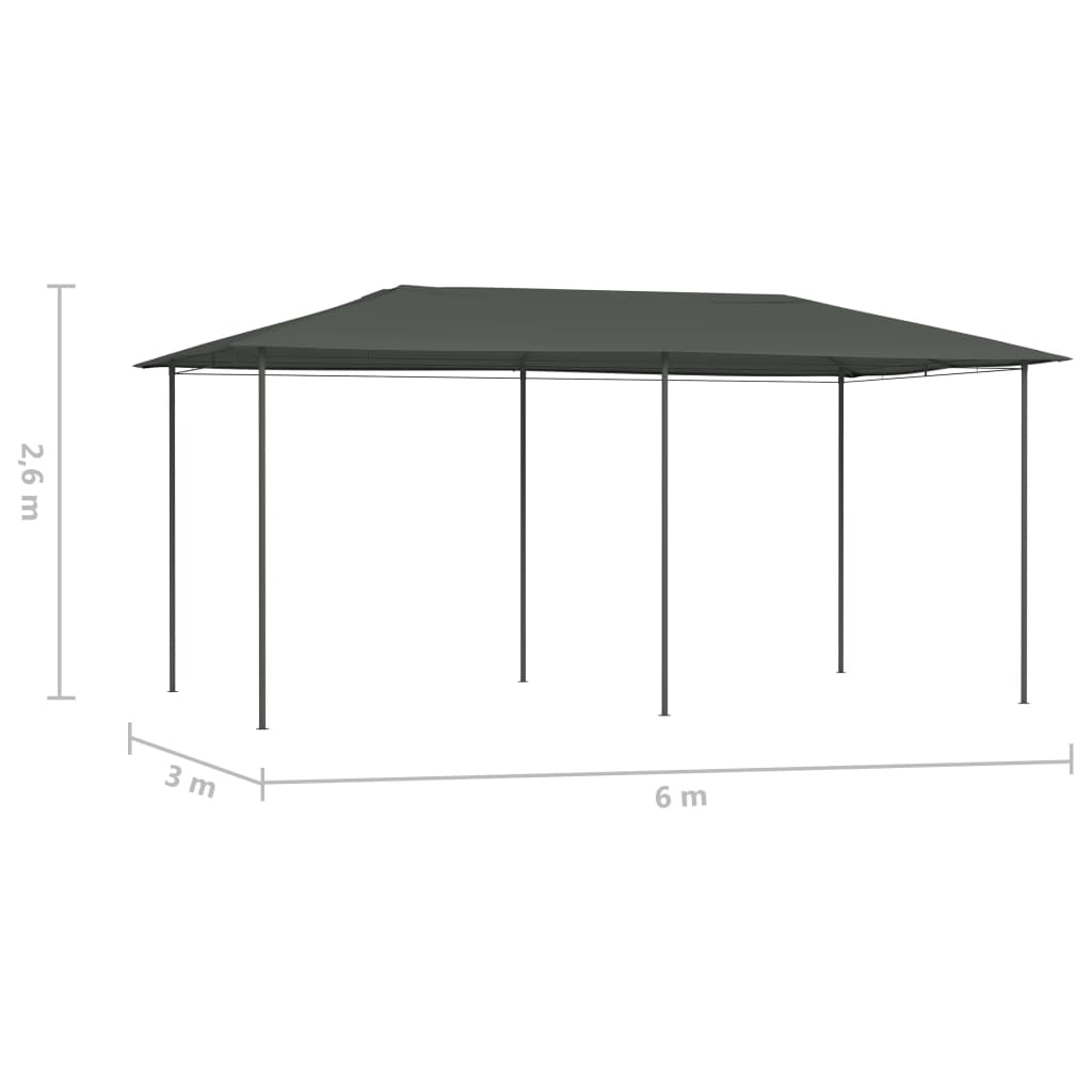 vidaXL Κιόσκι Ανθρακί 2,98 x 5,3 x 2,59 μ. 160 γρ./μ²