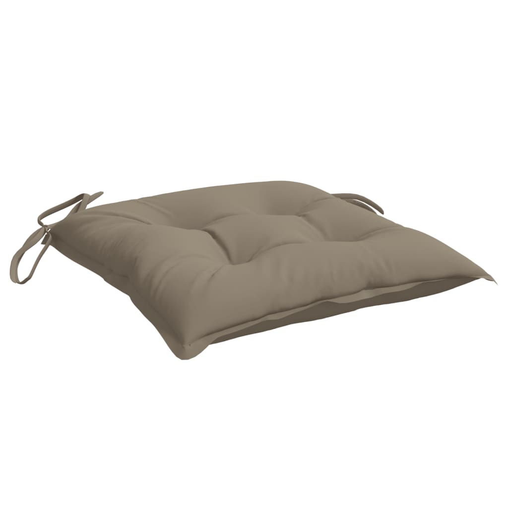 vidaXL Μαξιλάρια Καρέκλας Κήπου 4 τεμ. Taupe 40x40x7 εκ. Υφασμάτινα