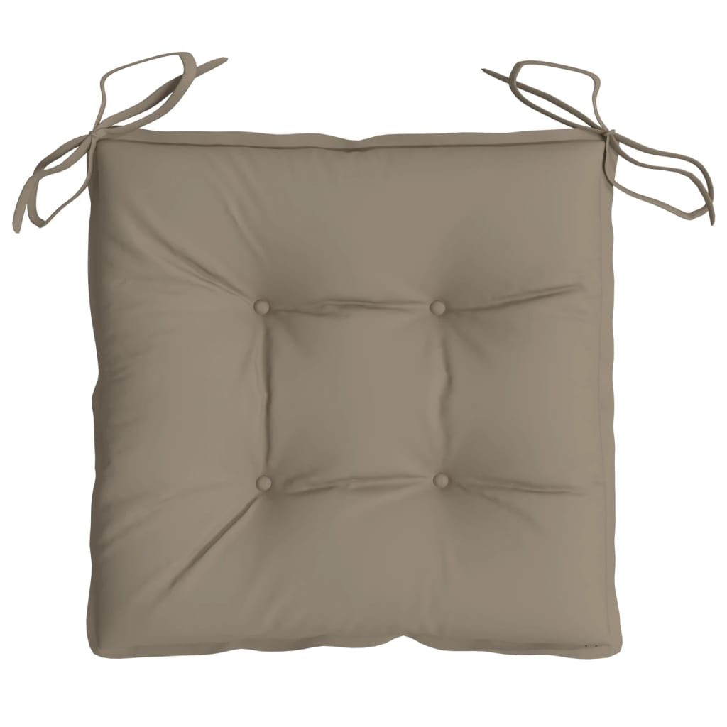vidaXL Μαξιλάρια Καρέκλας Κήπου 4 τεμ. Taupe 40x40x7 εκ. Υφασμάτινα