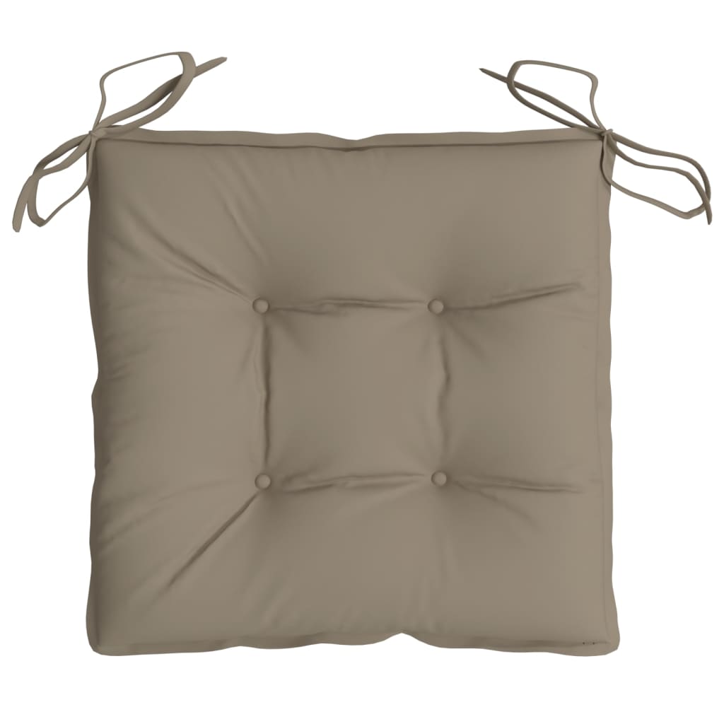 vidaXL Μαξιλάρια Καρέκλας Κήπου 6 τεμ. Taupe 40x40x7 εκ. Υφασμάτινα