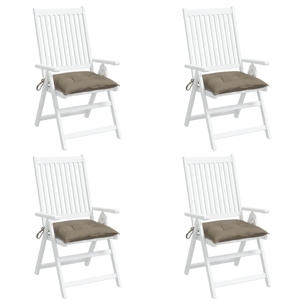 vidaXL Μαξιλάρια Καρέκλας Κήπου 4 τεμ. Taupe 50x50x7 εκ. Oxford Ύφασμα