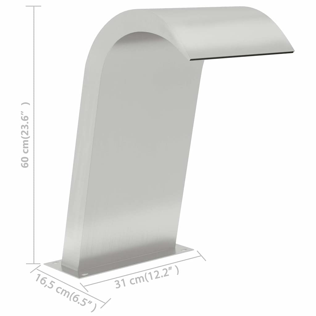 vidaXL Σιντριβάνι Πισίνας 50 x 30 x 60 εκ. από Ανοξείδωτο Ατσάλι 304