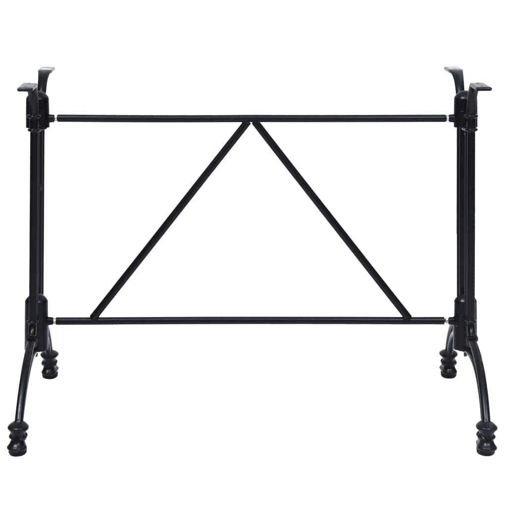 vidaXL Πόδι Τραπεζιού Bistro Μαύρο 93x60x72 εκ. από Χυτό Αλουμίνιο