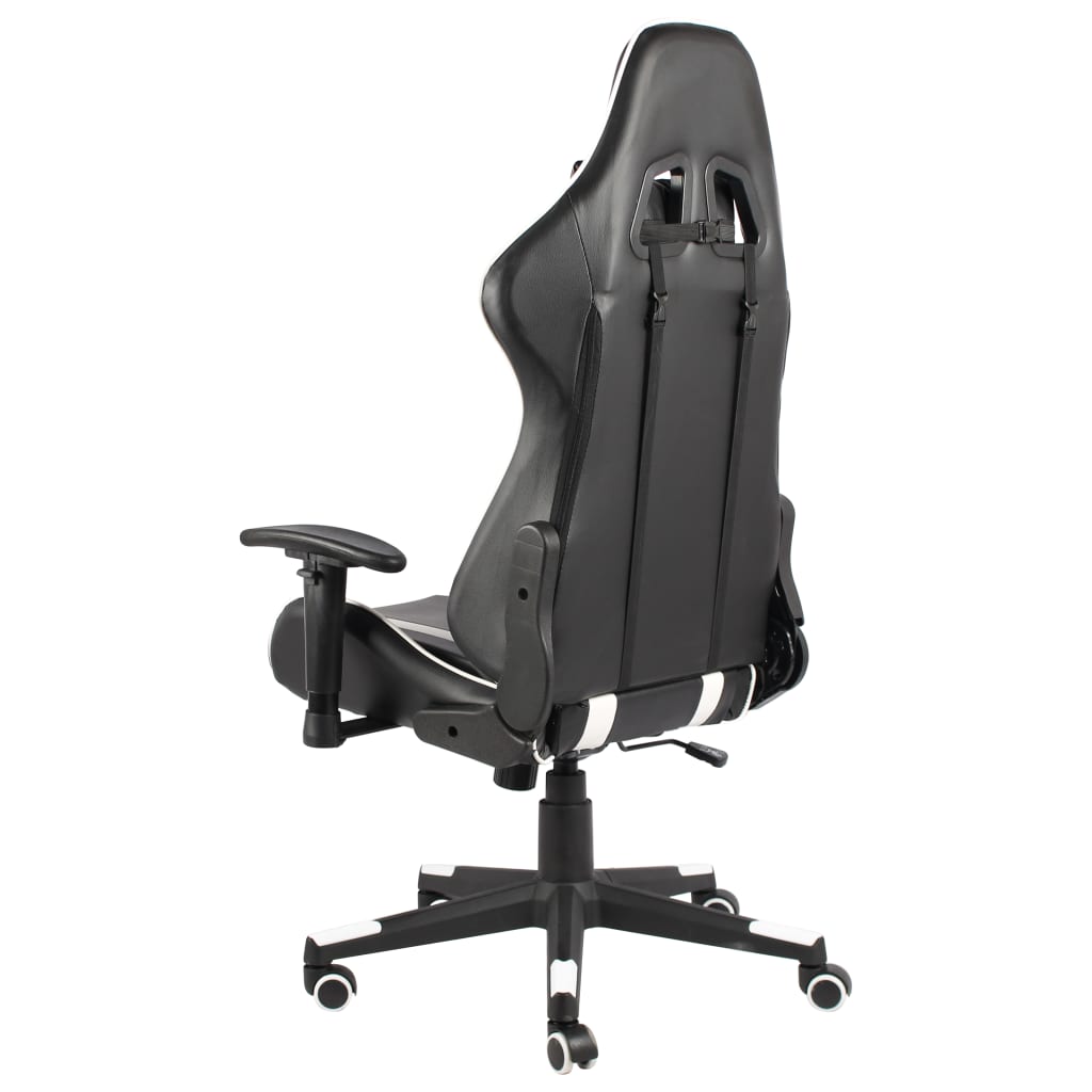 vidaXL Καρέκλα Gaming Περιστρεφόμενη Λευκή από PVC