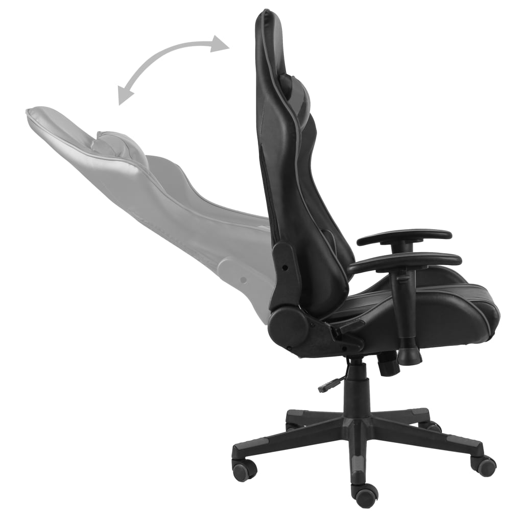vidaXL Καρέκλα Gaming Περιστρεφόμενη Γκρι PVC