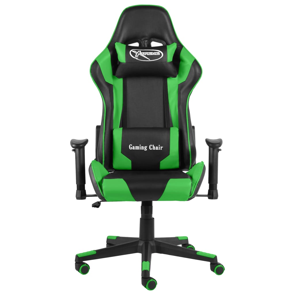 vidaXL Καρέκλα Gaming Περιστρεφόμενη Πράσινη PVC