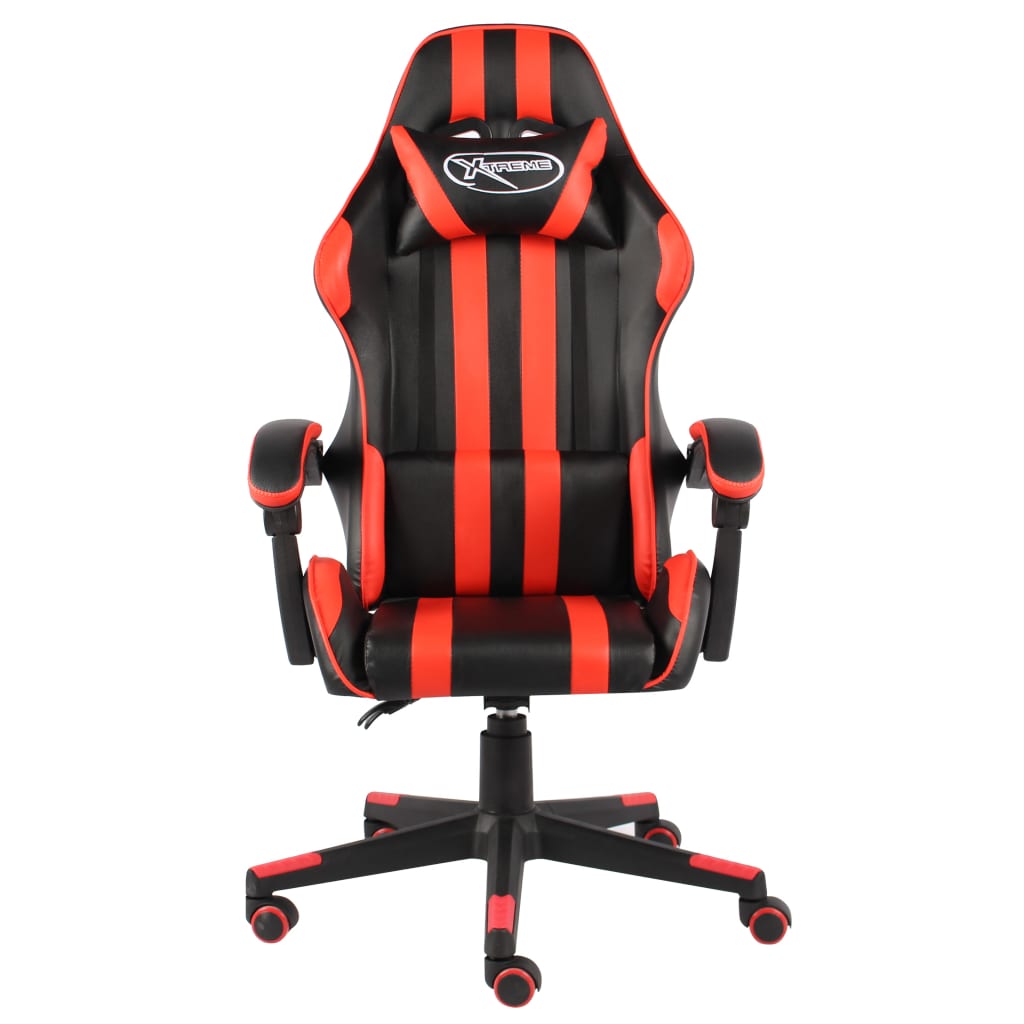 vidaXL Καρέκλα Racing Μαύρο / Κόκκινο από Συνθετικό Δέρμα