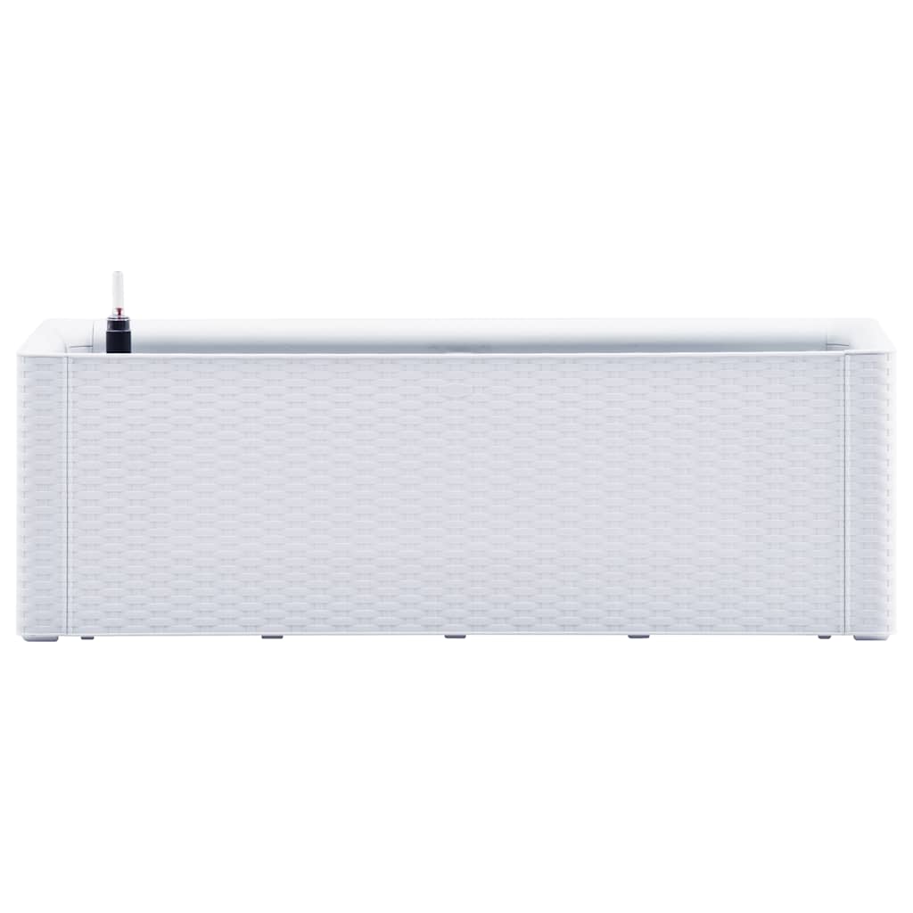 vidaXL Ζαρντινιέρα Κήπου Λευκή 100x43x33 εκ. με Αυτόματο Πότισμα