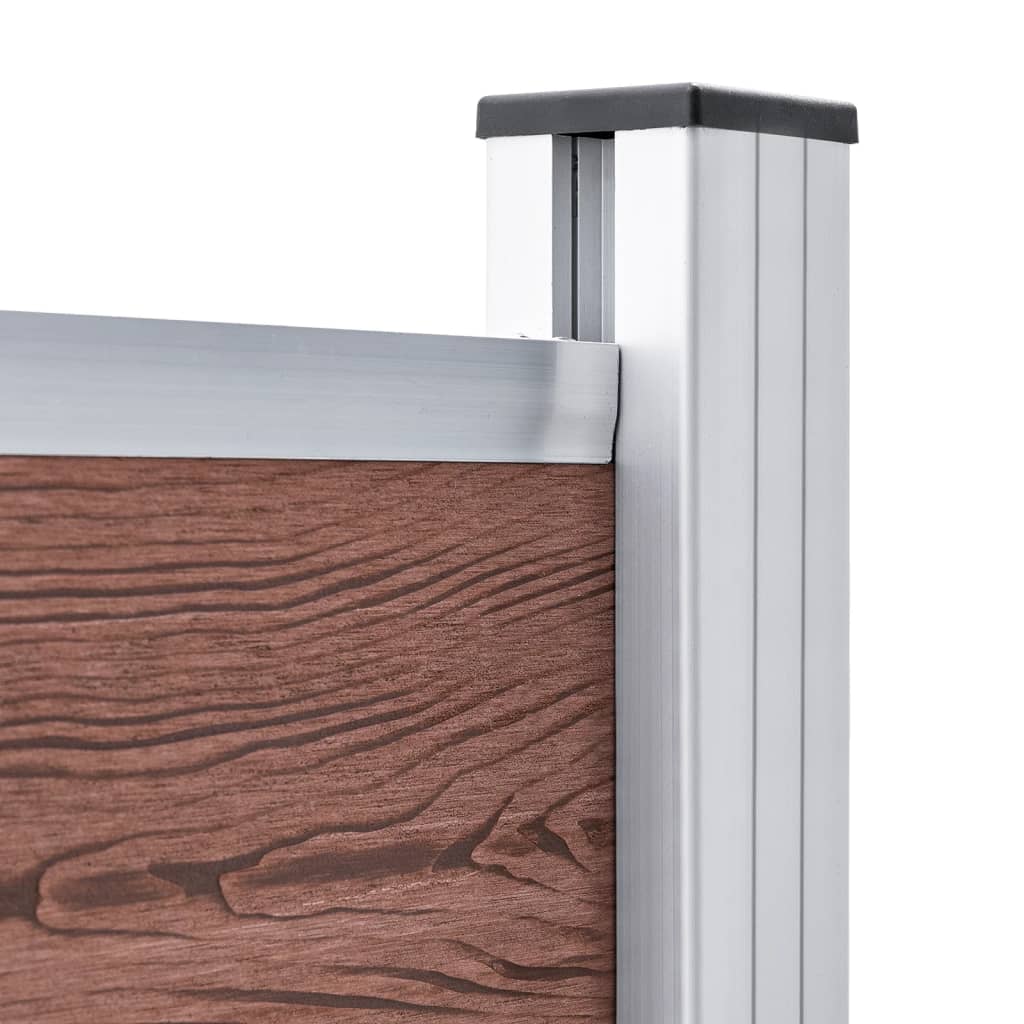 vidaXL Πάνελ Περίφραξης Καφέ 175 x 146 εκ. από WPC