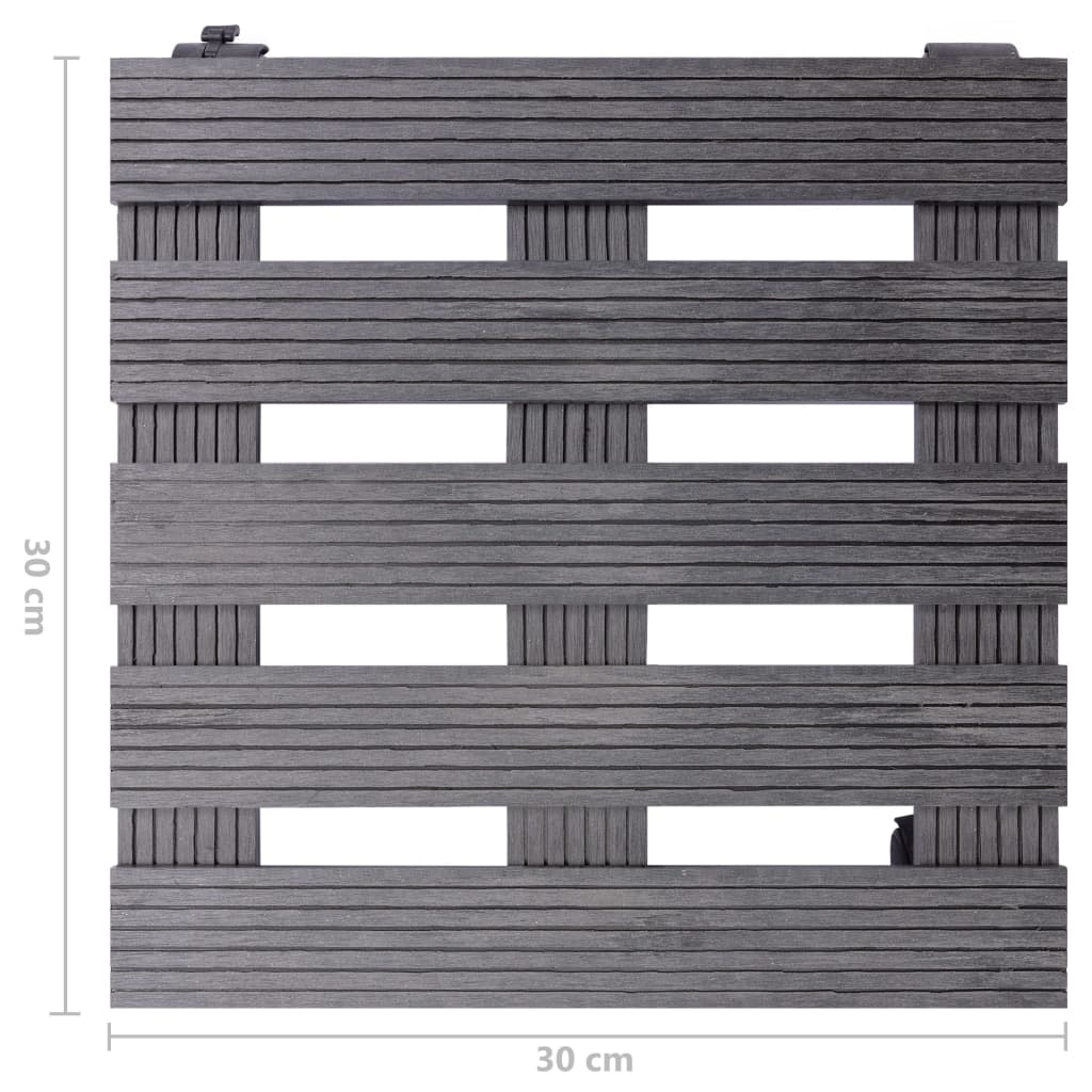 vidaXL Βάσεις για Γλάστρες με Ρόδες 2 τεμ. Γκρι 30x30x7,5 εκ. από WPC