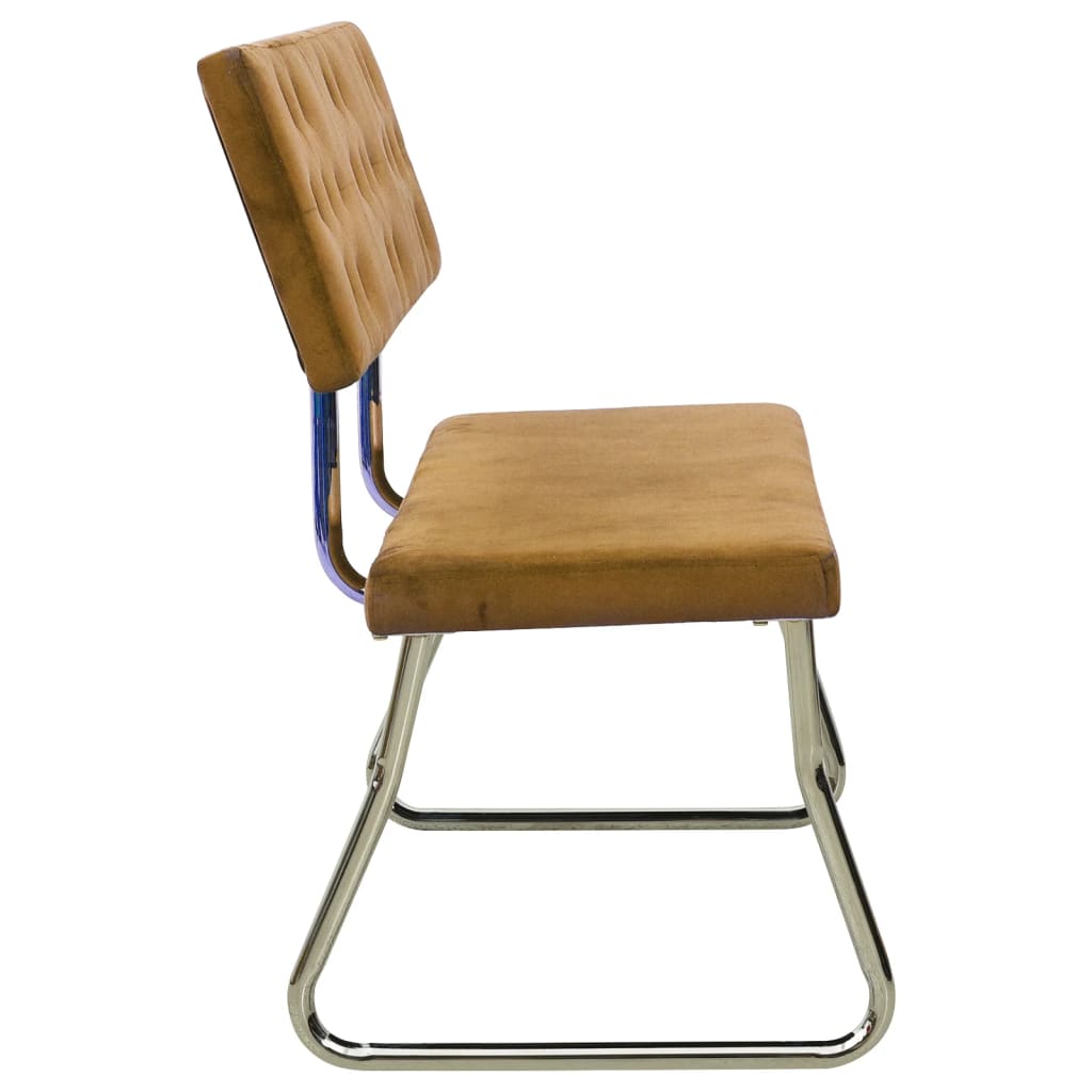 vidaXL Πάγκος Καφέ 110 εκ. από Βελούδο