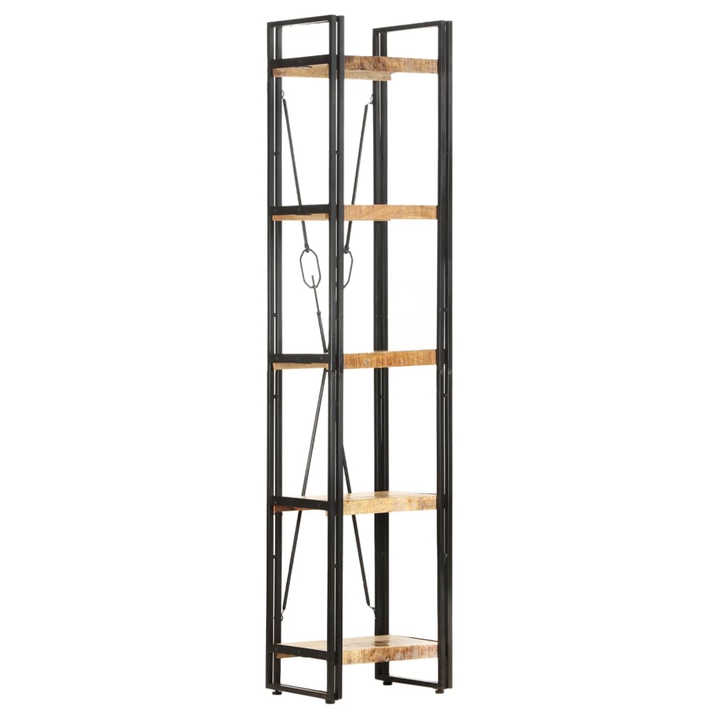 vidaXL Βιβλιοθήκη με 5 Επίπεδα 40 x 30 x 180 εκ. από Μασίφ Ξύλο Μάνγκο