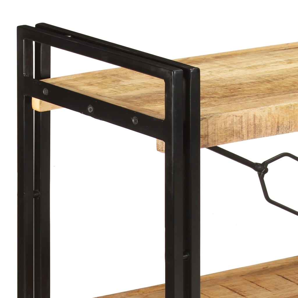vidaXL Βιβλιοθήκη με 3 Επίπεδα 140 x 30 x 80 εκ. από Μασίφ Ξύλο Μάνγκο