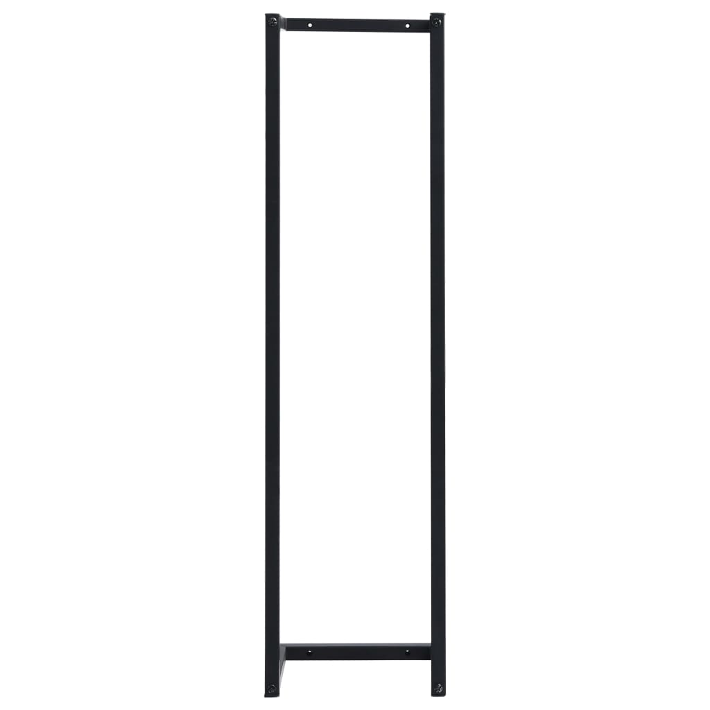 vidaXL Βάση για Πετσέτες Επιτοίχια Μαύρη 25 x 20 x 95 εκ. Σιδερένια