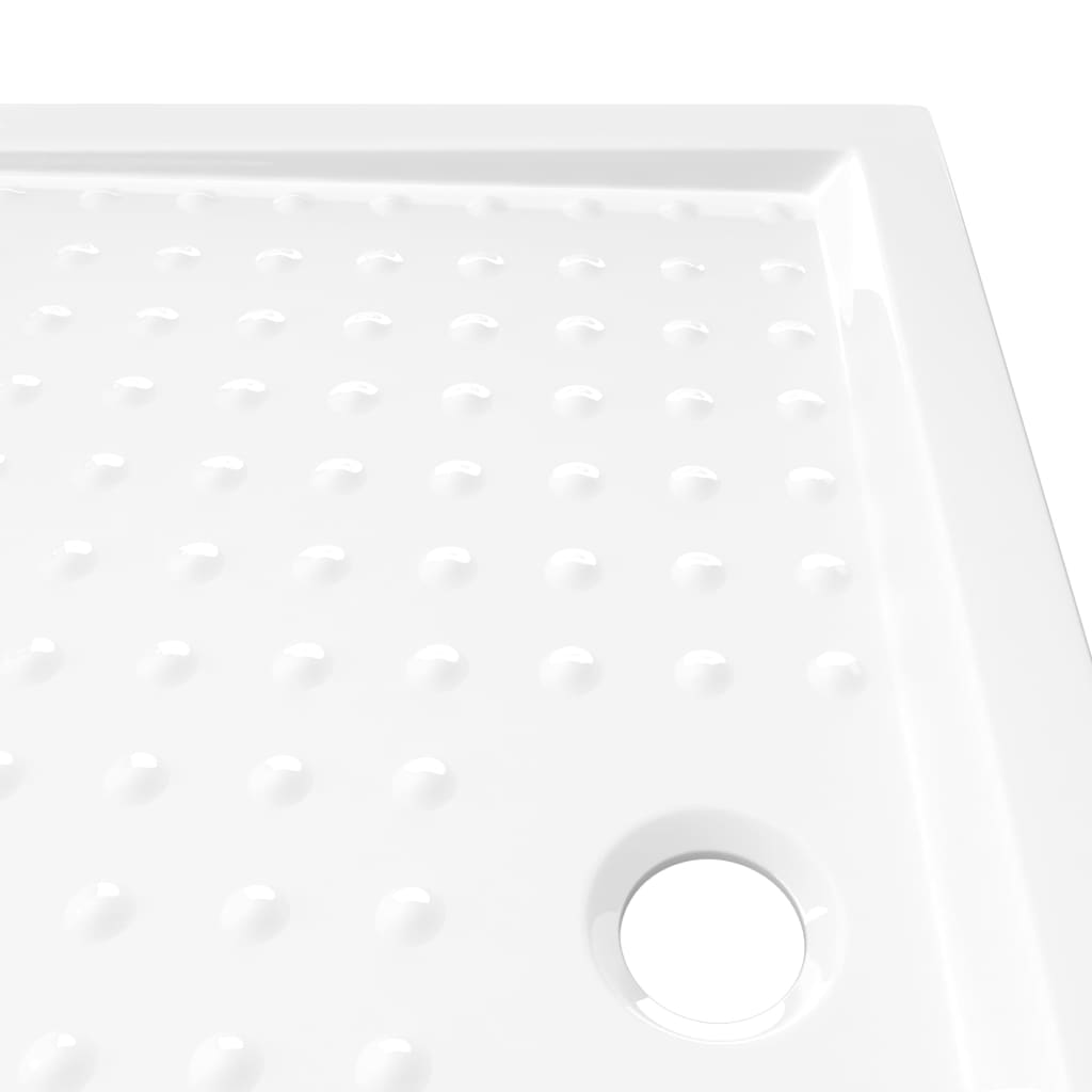 vidaXL Βάση Ντουζιέρας με Σχέδιο Τάπας Λευκή 80 x 100 x 4 εκ. από ABS